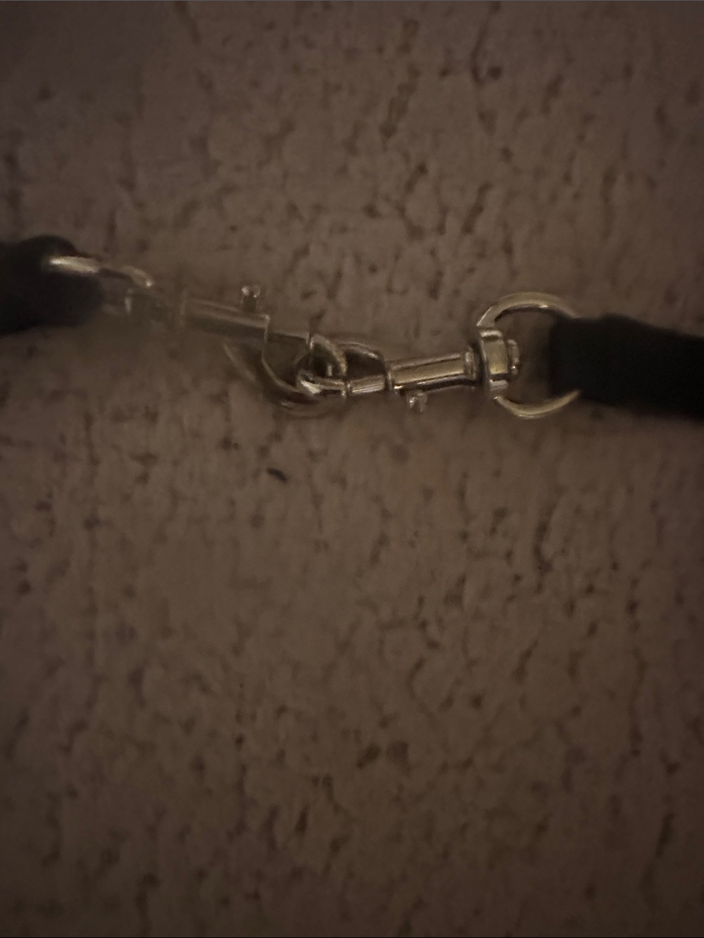 Black Leather Strap belt with Silver Clasp